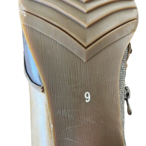 Corkys Elite Ankle Boots Womens Size 9 Brown/Cashew Multi Fabric Leather Ties - Picture 8 of 9